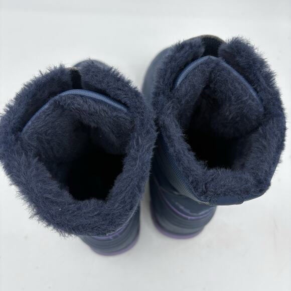 Skechers Boots Little Girls Size‎ 1 Cold Weather Winter Snow Navy Purple 88885L - Picture 5 of 9